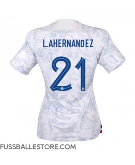 Günstige Frankreich Lucas Hernandez #21 Auswärtstrikot Damen WM 2022 Kurzarm